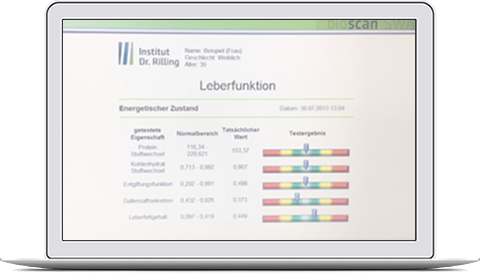 bioscan leberfunktion messen bei Körperinventur